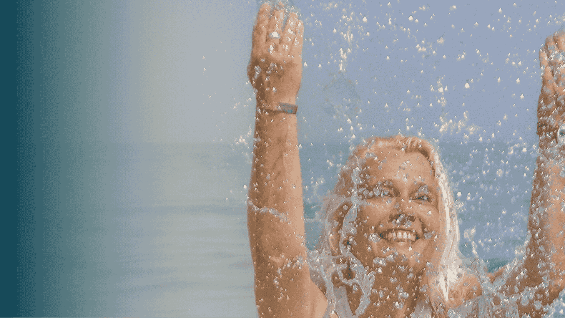 Annett Punte im Wasser, heroisches Startseitenbild